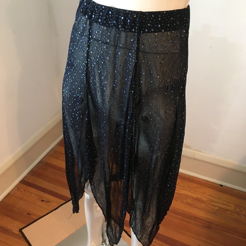 sparkly blue glitter fairy petal skirt